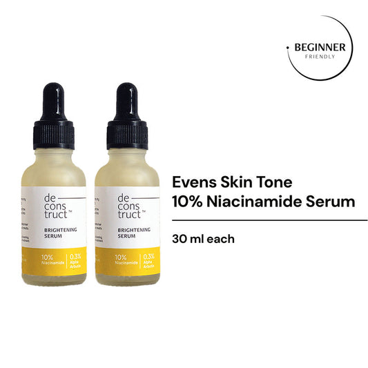 Deconstruct Brightening Serum - 10% Niacinamide + 0.3% Alpha Arbutin - Pack Of 2