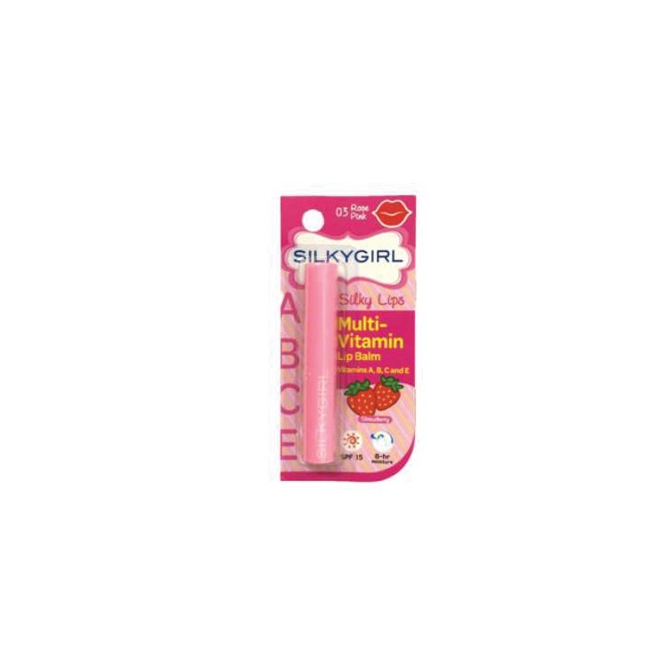Silky Lips Multivitamin Lip Balm (Rose Pink 01) 1.5G