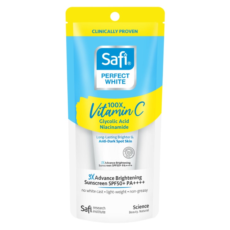 Safi Perfect White 3X Advance Brightening Sunscreen Spf50+ Pa++++ 25G