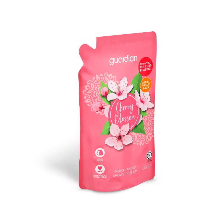 Guardian Cherry Blossom Moisturising Shower Cream 600Ml Refill Pack
