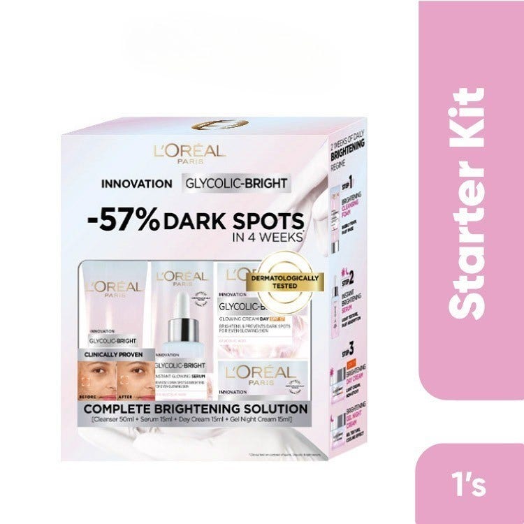LOR GLYCO BRIGHT 4 PIECES KIT#