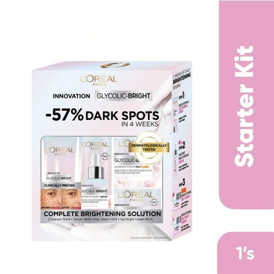 LOR GLYCO BRIGHT 4 PIECES KIT#