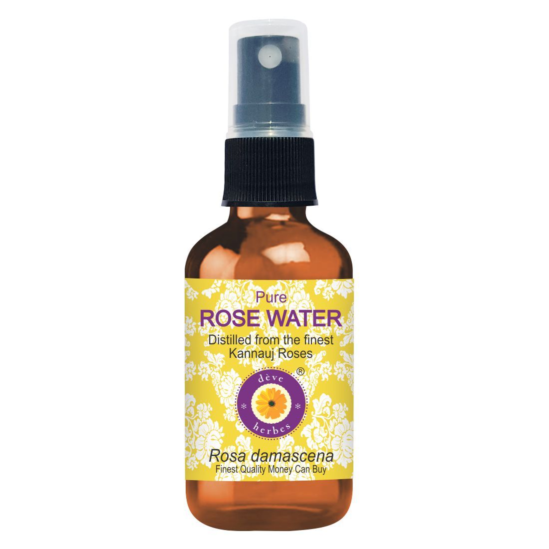 Deve Herbes Pure Rose Water (Hydrosol) (Rosa damascena) for Skin (100ML)