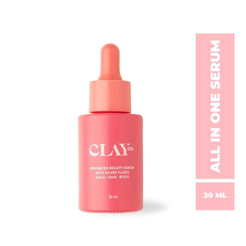 Clayco Advanced Beauty Serum With Silver Flakes & AHA - Hydrating, Moisturizing & Lightweight