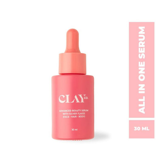Clayco Advanced Beauty Serum With Silver Flakes & AHA - Hydrating, Moisturizing & Lightweight