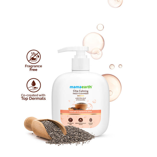 Mamaearth Chia Calming Face Cleanser for a Hydrated Glow