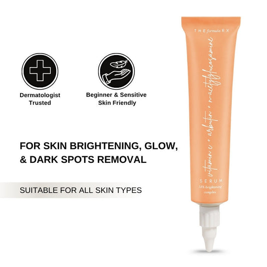 The Formularx Vitamin C Brightening Face Serum With Arbutin For Glow, & Dark Spots Removal