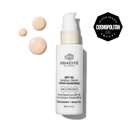 SPF 50 Tinted Mineral Drops • Flex-Perfecting® Sunscreen • Niacinamide + Green Tea