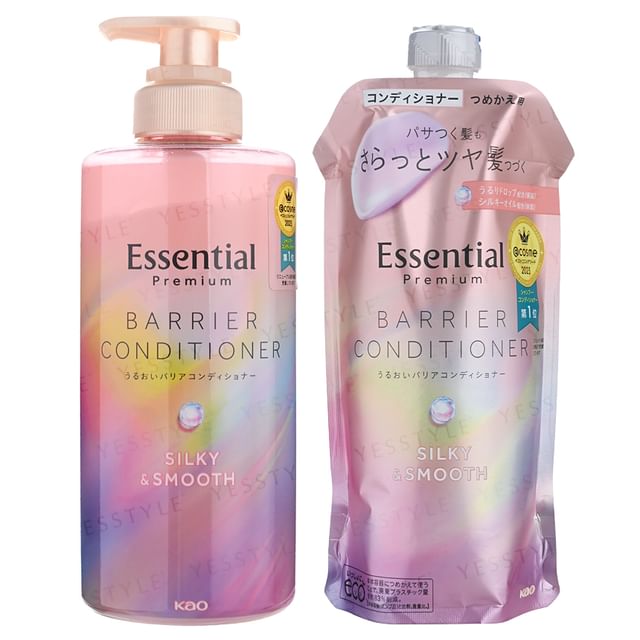 Kao Essential Premium Barrier Silky & Smooth Conditioner 340ml Refill