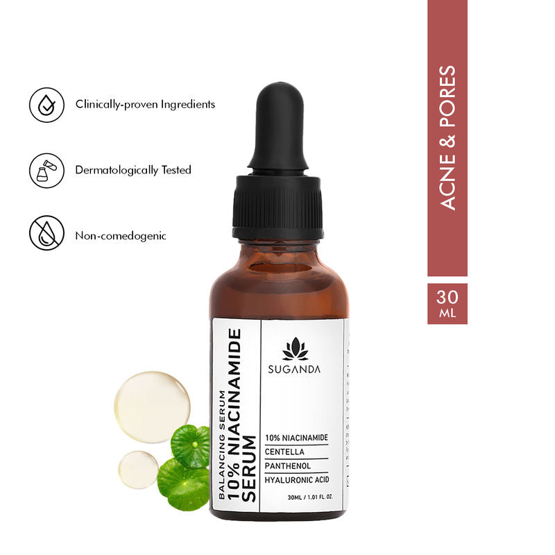 Suganda 10% Niacinamide Face Serum For Acne & Acne Marks, Blemishes, Pigmentation & Enlarged Pores