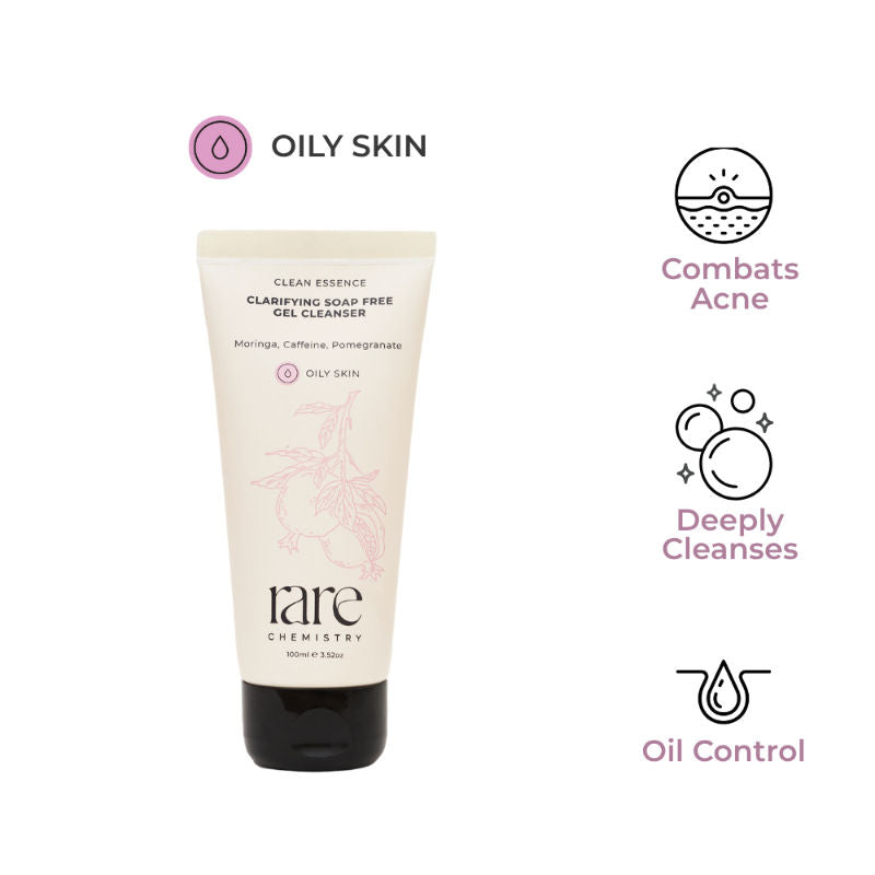 Rare Chemistry Clean Essence Clarifying Soap Free Gel Cleanser For Oily Skin 1% Salicylic Acid