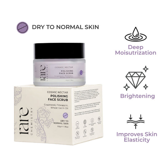 Rare Chemistry Cosmic Nectar Polishing Face Scrub, Dry/Normal Skin, Grapeseed Pineapple Vit E