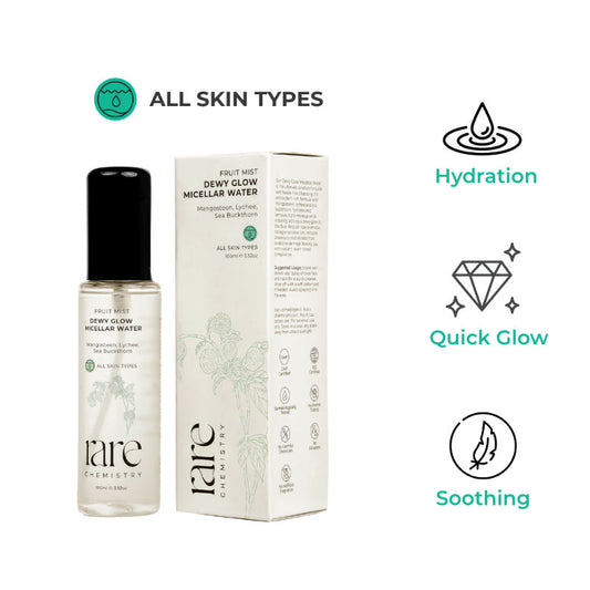 Rare Chemistry Fruit Mist Dewy Glow Micellar Water, All Skin Types Sea Buckthorn, Hydrating
