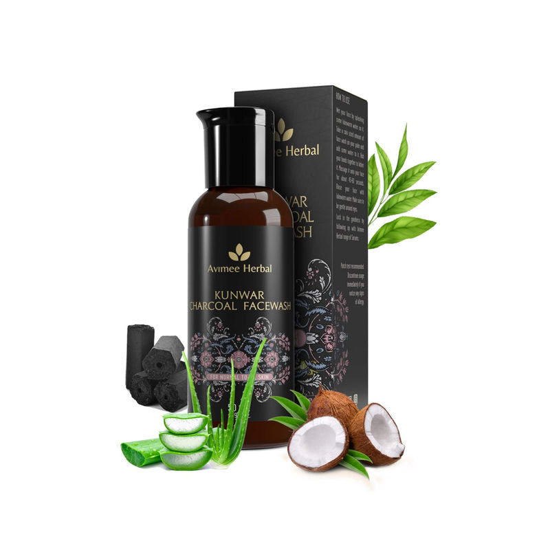 Avimee Herbal Kunwar Charcoal Facewash With Activated Charcoal