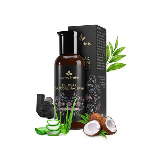 Avimee Herbal Kunwar Charcoal Facewash With Activated Charcoal