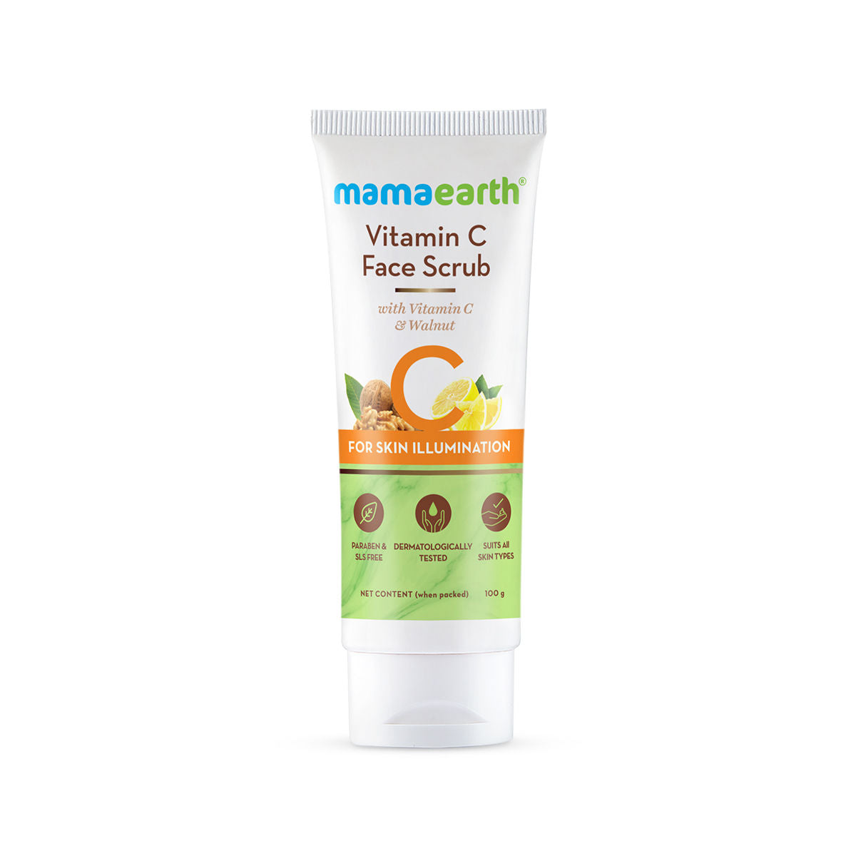 Mamaearth Vitamin C Face Scrub For Glowing Skin, With Vitamin C and Walnut For Skin Illumination