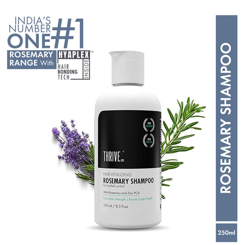 ThriveCo Hair Vitalizing Rosemary Shampoo, Sulphate Free, Hair Fall control, With Hyaplex