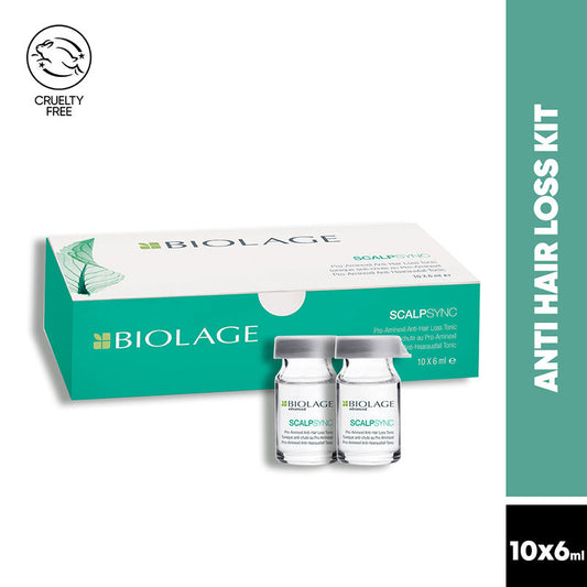 Matrix Biolage Aminexil Hair Treatment Pack, Reduces Hair Loss from Roots, 10x6ml