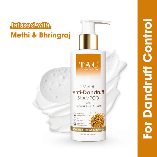 TAC - The Ayurveda Co. Methi Hair Shampoo With Amla for Hairfall and Dandruff Control