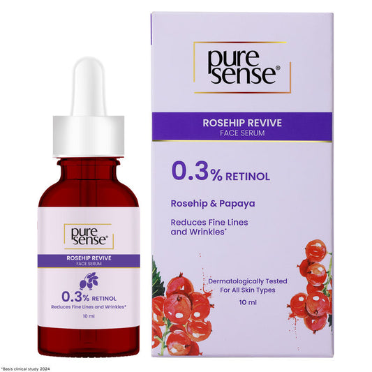 PureSense 0.3% Retinol Face Serum for Anti Aging & Younger Looking Skin