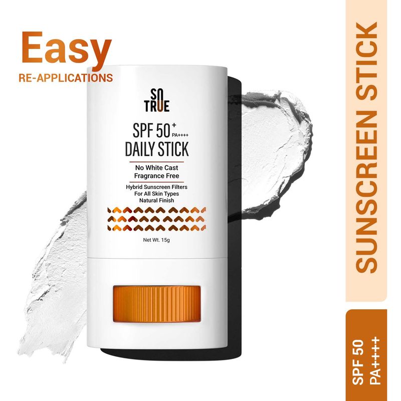 Sotrue SPF 50+ Daily Sunscreen Stick Lightweight, No White Cast, Natural Finish For All Skin Types