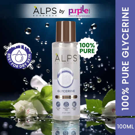 Alps Goodness 100% Pure Glycerine (100 ml) | Super Hydrating - Best For Dry Skin | Vegan | For Both Hair & Skin | Silicon-Free, Paraben Free
