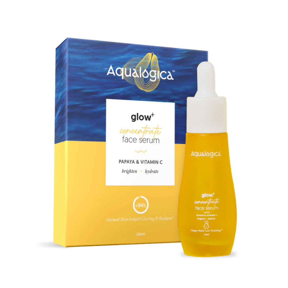 Aqualogica Glow+ Concentrate Face Serum with Vitamin C, Papaya & Hyaluronic Acid 30 ml
