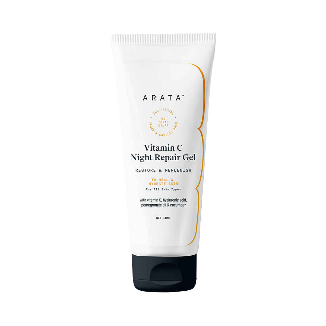 Arata Vitamin C Night Repair Gel With Pomegranate, Hyaluronic Acid & Cucumber (50 ML)