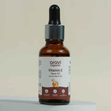 Aravi Organic Vitamin E Oil for Face | Best Oil for Face, Body & Nails | Enriched with Vegetable Vitamin E | Nourishes & Repairs Damaged Skin | For Soft & Healthy Skin – 30 ml