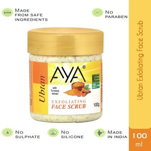AYA Ubtan Exfoliating Face Scrub, 100 gm | No Paraben, No Silicone, No Sulphate |