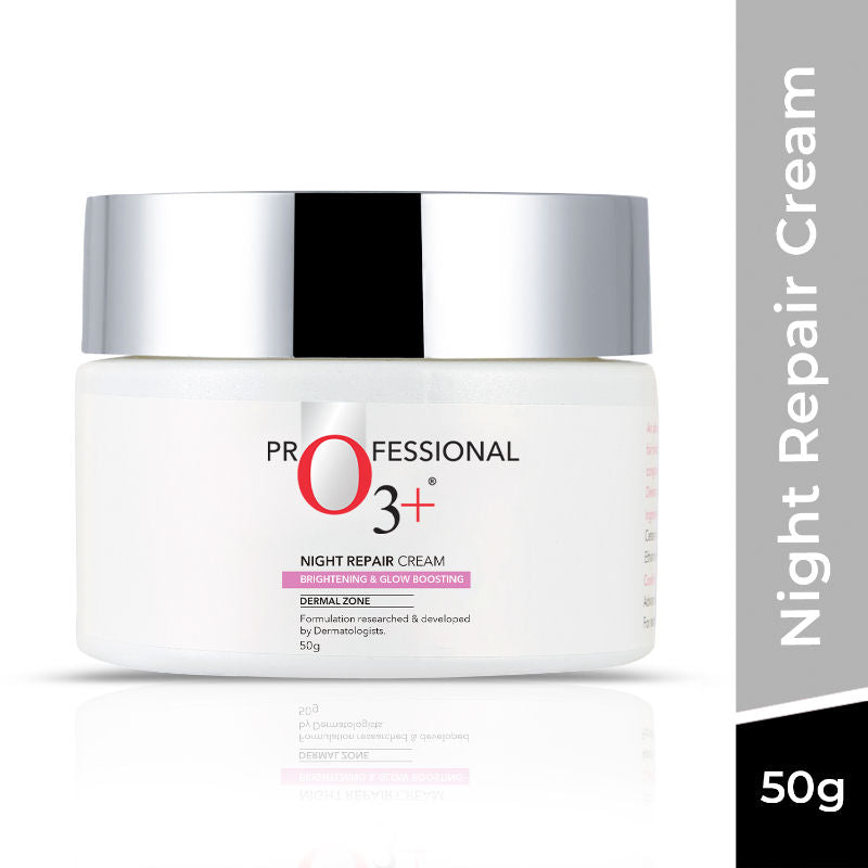 O3+ Night Repair Cream - Moisturiser For Brightening & Glow Boosting | Fades Finelines & Wrinkles