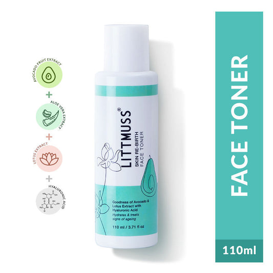 Littmuss Skin Re-Birth Face Toner - Avocado, Lotus & Hyaluronic Acid