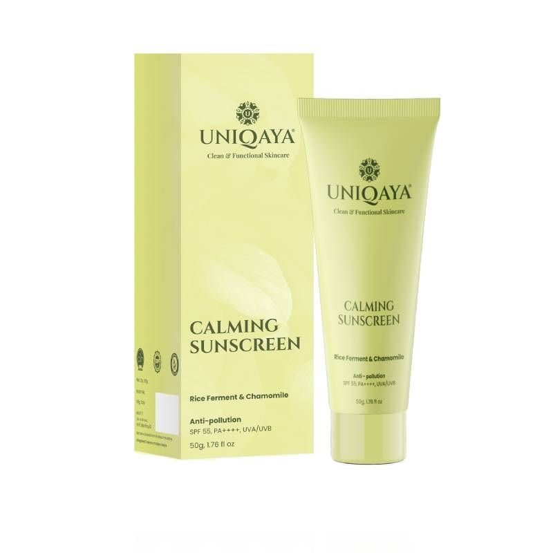 Uniqaya Calming Sunscreen For Sensitive Skin And Acne Prone With SPF 55 PA++++