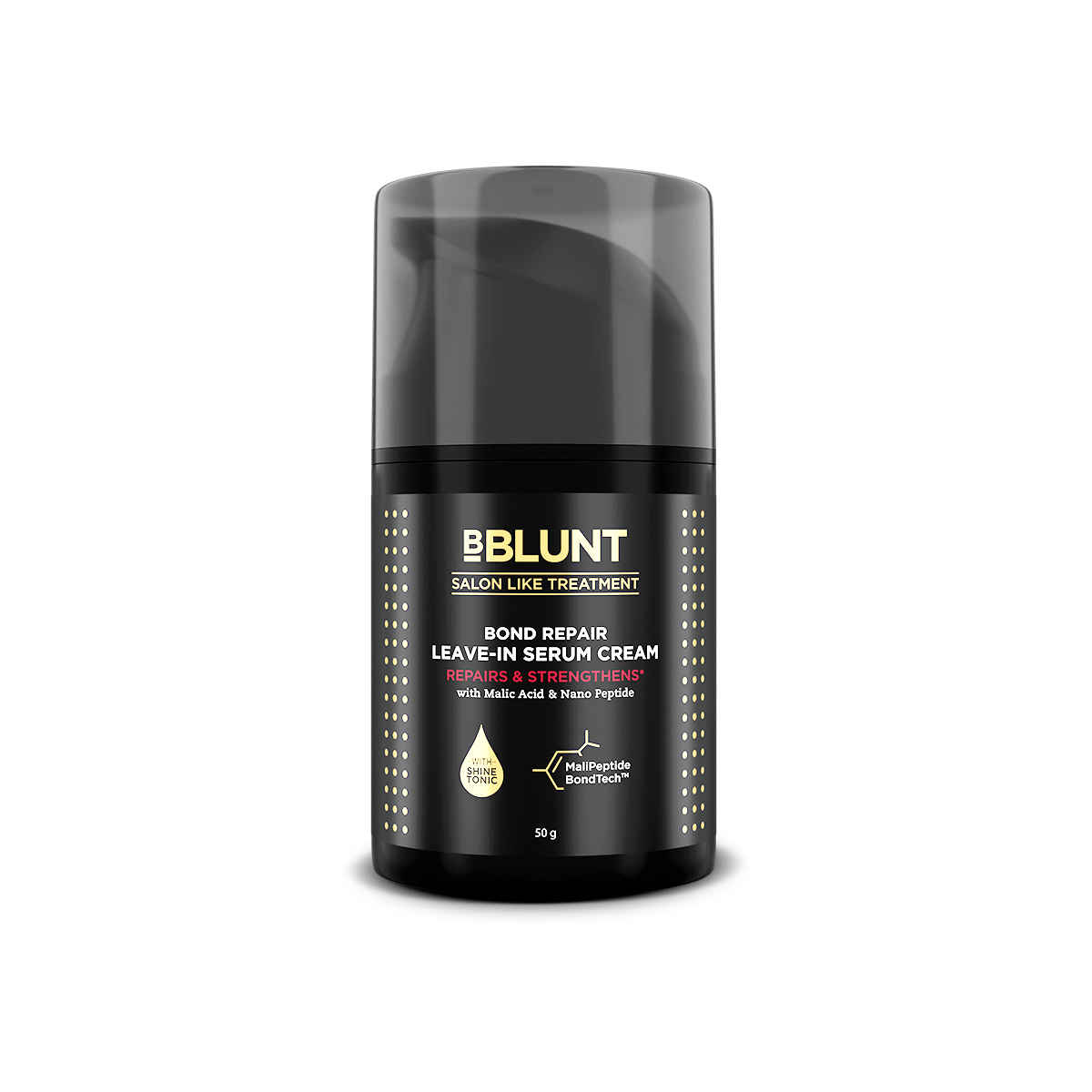 BBLUNT Bond Repair Leave-In Serum Cream - 50 gm Repairs damaged hair by 89% in just 1 use* | Strengthens hair by 94% in just 1 use* | Non-sticky, lightweight formula for soft & silky hair | For Men & Women