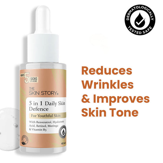 The Skin Story Hyaluronic Acid Vitamin C Anti-Aging Face Serum For Dull Skin, Age Spots & Fine Lines