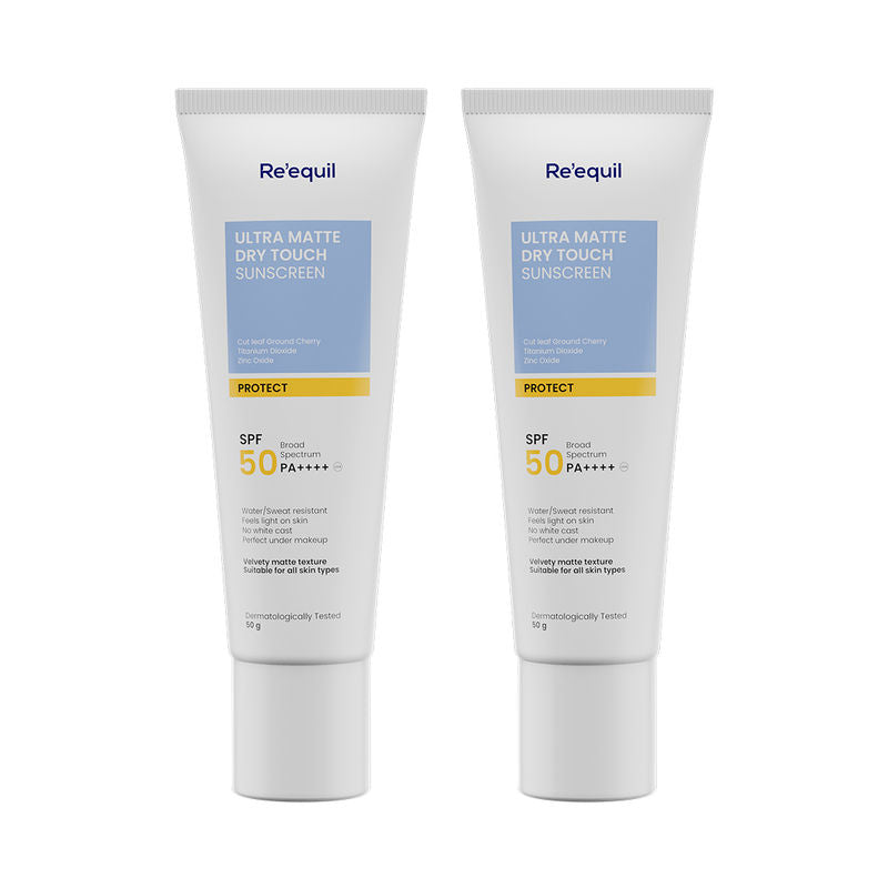 Re'equil Ultra Matte Dry Touch Sunscreen Gel SPF 50 PA ++++ UVA Super Saver Pack Of 2