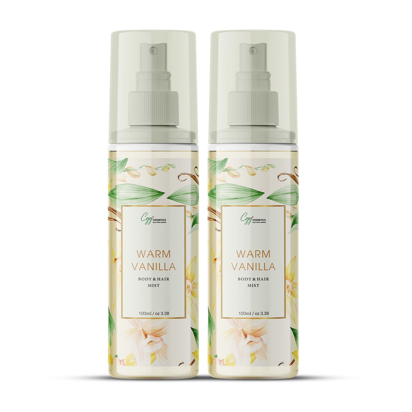 CGG Cosmetics Warm Vanilla Body & Hair Mist (Pack 0F 2 )