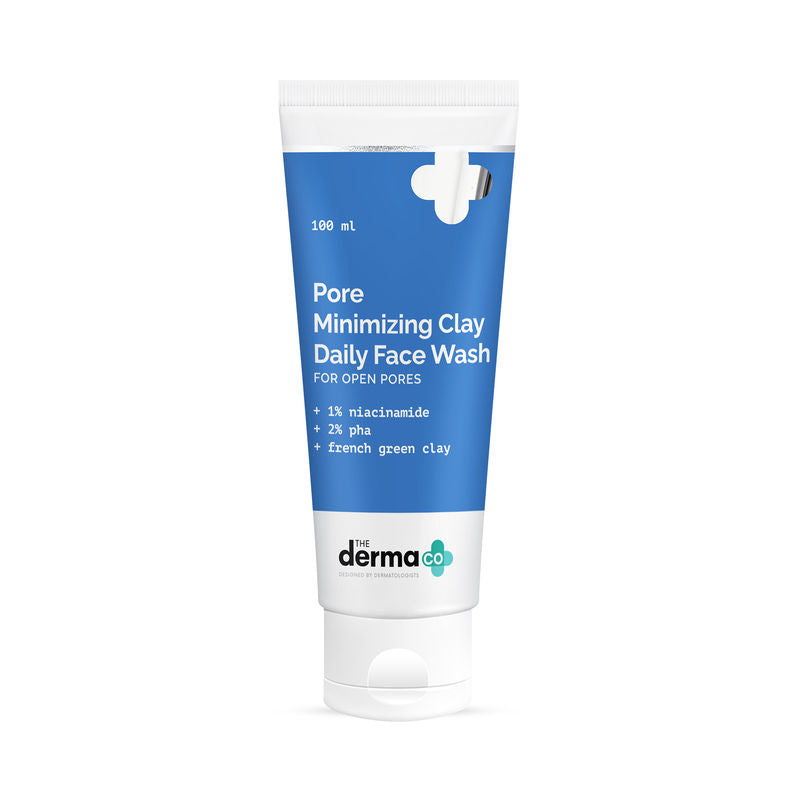 The Derma Co Pore Minimizing Face Wash With Clay, 1% Niacinamide & 2% PHA For Open Pores