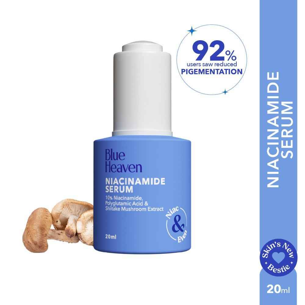 Blue Heaven 10% Niacinamide Serum for Glowing Skin | Reduces Pores & Pigmentation | Fades Blemishes | Skin Brightening | Strengthen Skin Barrier | Face Serum for Women 20 ml