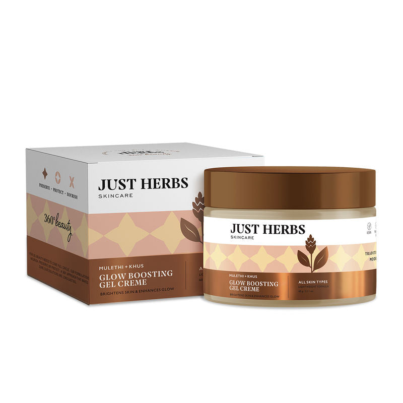 Just Herbs Mulethi + Khus Glow Boosting Gel Creme