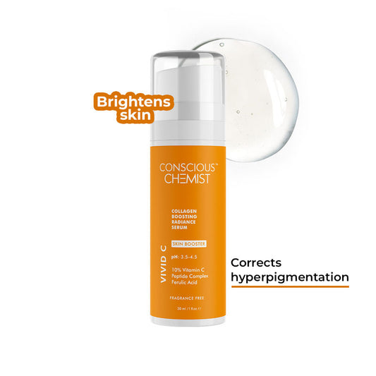 Conscious Chemist 10% Vitamin C Face Serum (Advanced) With Peptiide Complex For Glowing Skin