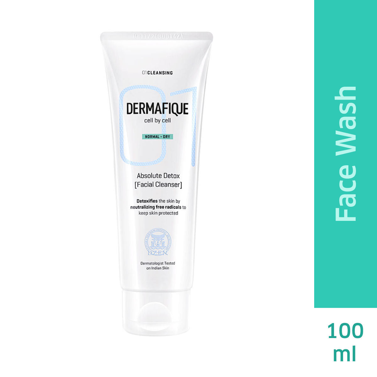 Dermafique Absolute Detox Facial Cleanser Exfoliating Face Wash With Vitamin E, Cleanses Pores (100ML)