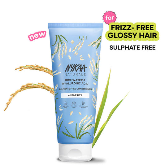 Nykaa Naturals Fermented Rice Water & Hyaluronic Acid Sulphate Free Conditioner for Frizz Control