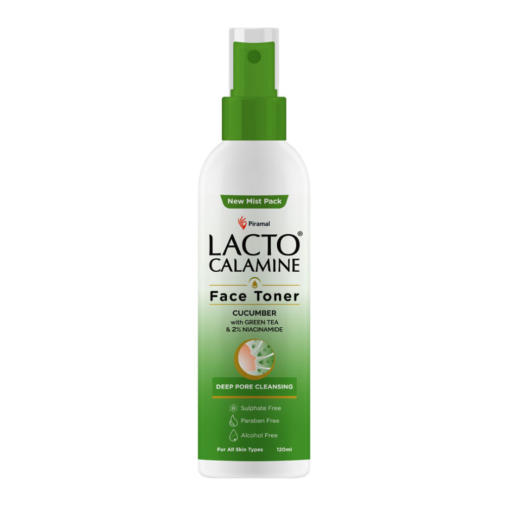 Lacto Calamine Cucumber Face Toner with Green Tea, 2% Niacinamide for Cool & Hydrated Skin