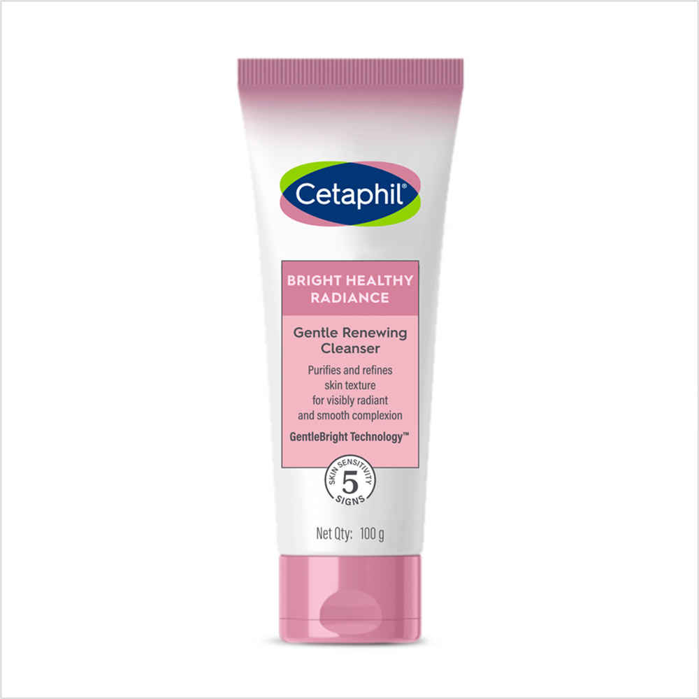 CETAPHIL Bright Healthy Radiance Gentle Renewing Cleanser 100 gm | Face Wash for Smooth Skin 