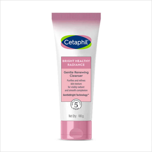 CETAPHIL Bright Healthy Radiance Gentle Renewing Cleanser 100 gm | Face Wash for Smooth Skin 