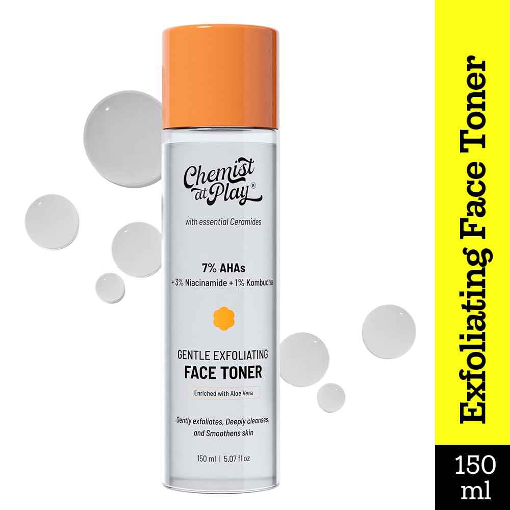 Chemist at Play 7% AHA Glycolic Acid Face Toner for Gentle Exfoliation & Skin Hydration - 150 ml