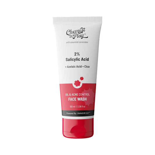 Chemist at Play Acne Control Face Wash with Ceramides | 5% Zemea + 1% Salicylic Acid + 0.5% Zinc PCA | For oily, acne-prone skin | Eliminates invisible pimples and blackheads | 100 ml
