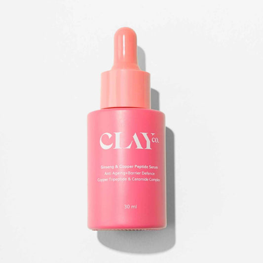 ClayCo Ginseng & 2% Copper Peptides Power Serum for Collagen boost, Anti-Ageing and Brightening 30 ml