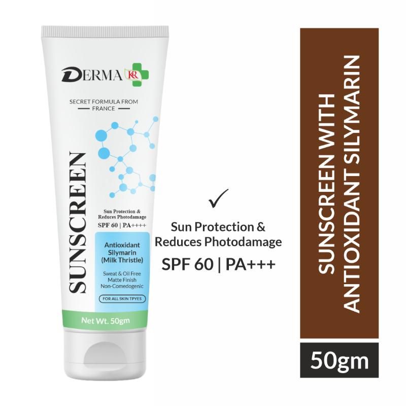 DERMA KR Sunscreen With Antioxidant Silymarin Cream SPF 60, PA++++
